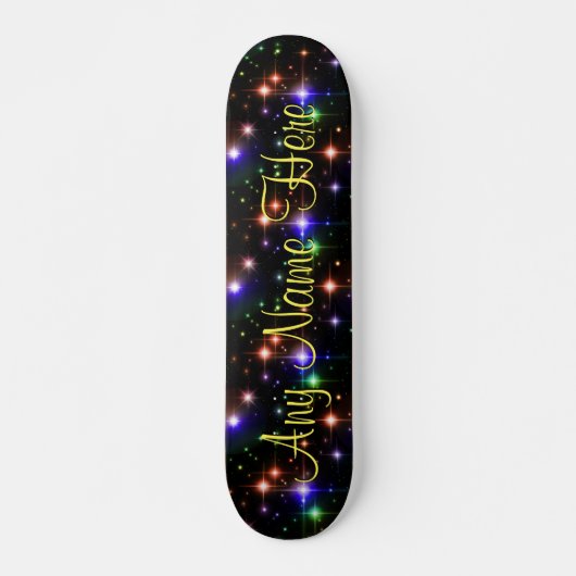Farbige Stars Personalisiert Name Skate Board Skateboard (Vorne)