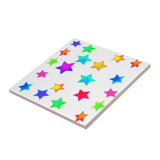 Farbige Stars Tile Fliese (Seite)