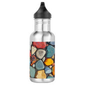 Farbige Steine Edelstahlflasche (Rechts)