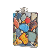 Farbige Steine Flachmann (Links)