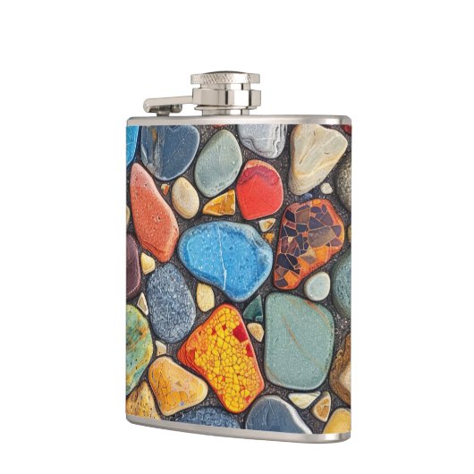 Farbige Steine Flachmann (Links)