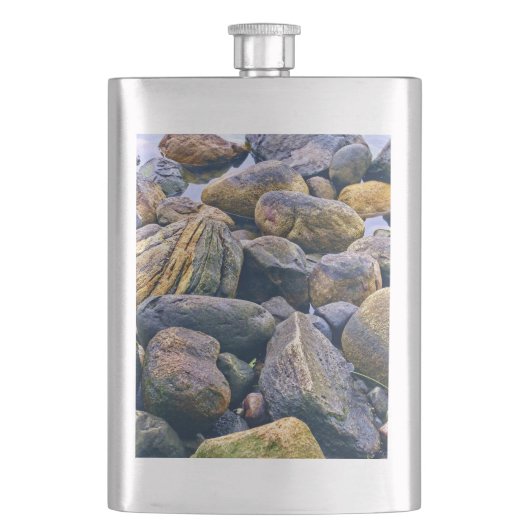 Farbige Steine Flachmann (Vorderseite)