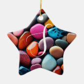 Farbige Steine Keramik Ornament (Vorne)