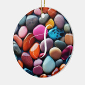 Farbige Steine Keramik Ornament (Links)