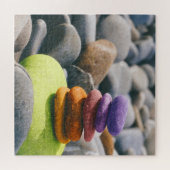 Farbige Steine Kies Felsen Fotografie Puzzle (Horizontal)
