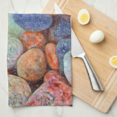 Farbige Steine, Kies, Felsen Geschirrtuch (Viertel Falte)