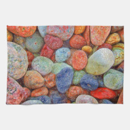Farbige Steine, Kies, Felsen Geschirrtuch