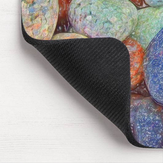 Farbige Steine, Kies, Felsen Mousepad (Ecke)