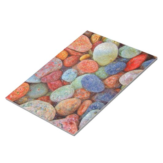 Farbige Steine, Kies, Felsen Notizblock (angewinkelt)