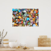 Farbige Steine, Kies, Felsen Poster (Küche)