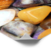 Farbige Steine, Kies, Felsen Poster (Ecke)