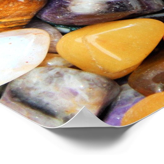 Farbige Steine, Kies, Felsen Poster (Ecke)