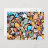 Farbige Steine, Kies, Felsen Postkarte (Vorne/Hinten)