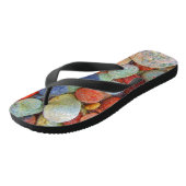 Farbige Steine, Kies, Steine und Wasser Badesandalen (Schrägansicht)