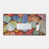 Farbige Steine, Kies, Steine und Wasser Schreibtischunterlage (Tastatur & Maus)