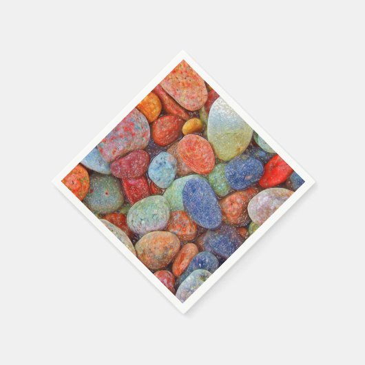 Farbige Steine, Kies, Steine und Wasser Serviette (Ecke)