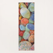 Farbige Steine, Kies, Steine und Wasser Yogamatte (Rückseite)