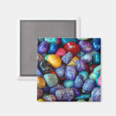 Farbige Steine Magnet (Vorderseite/Rückseite)