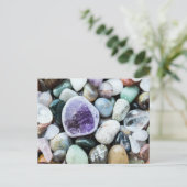 Farbige Steine Postkarte (Stehend Vorderseite)