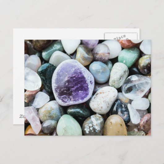 Farbige Steine Postkarte (Vorne/Hinten)