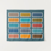 Farbige Steine (retro)  Wandteppich (Vorderseite (Horizontal))