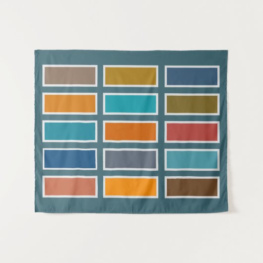 Farbige Steine (retro)  Wandteppich (Vorderseite (Horizontal))