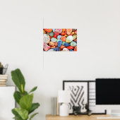 Farbige Steine - River Rocks Painting Poster (Heimbüro)