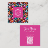 Farbige Steine Rosa Visitenkarte (Vorne/Hinten)