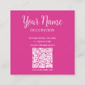 Farbige Steine Rosa Visitenkarte (Rückseite)