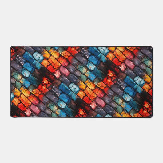 Farbige Steine Schreibtischunterlage (Vorderseite)