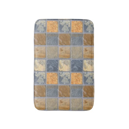 Farbige Steinfliesen Badematte (Vorderseite Vertikal)