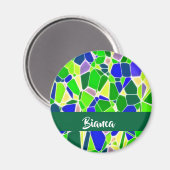 Farbige Steinformen Magnet (Vorderseite/Rückseite)