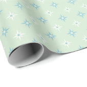 Farbige Sternchen in Grün und Aqua Geschenkpapier (Rolleneckpunkt)