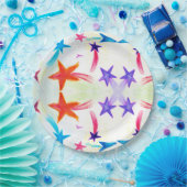 Farbige Sterne Custom Paper Teller 9 in (Party)