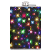 Farbige Sterne Feuerwerke Design-27317 Flachmann (Rückseite)