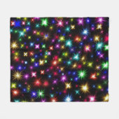 Farbige Sterne Feuerwerke Design-27317 Fleecedecke (Vorderseite (Horizontal))