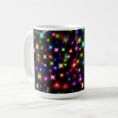 Farbige Sterne Feuerwerke Design-27317 Kaffeetasse (Vorderseite Links)