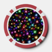 Farbige Sterne Feuerwerke Design-27317 Pokerchips (Rückseite)