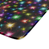 Farbige Sterne Feuerwerke Design-27317 Schneidebrett (Ecke)