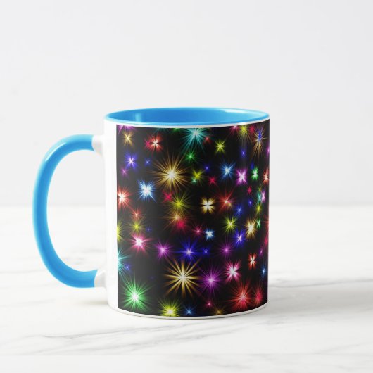Farbige Sterne Feuerwerke Design-27317 Tasse (Links)