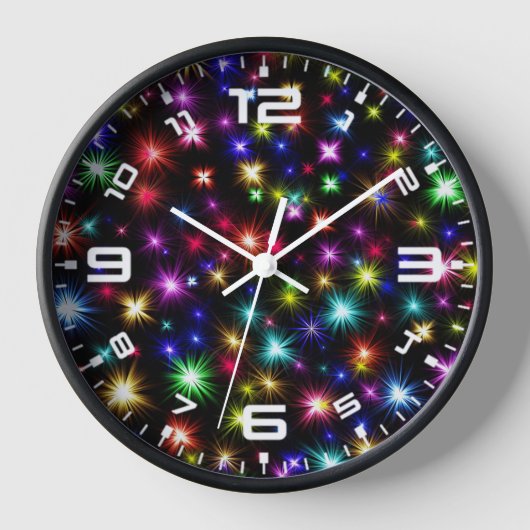 Farbige Sterne Feuerwerke Design-27317 Uhr (Vorderseite)