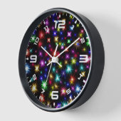 Farbige Sterne Feuerwerke Design-27317 Uhr (Winkel)