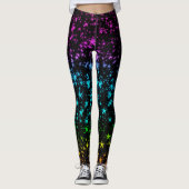 Farbige Sterne Leggings (Vorderseite)