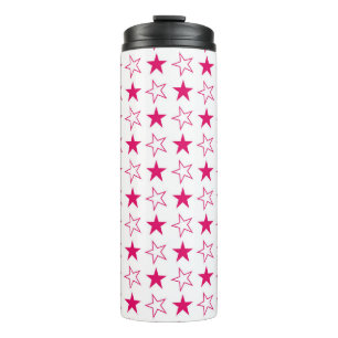 Farbige Sterne nahtlose Muster, rosa Sterne Vintag Thermosbecher