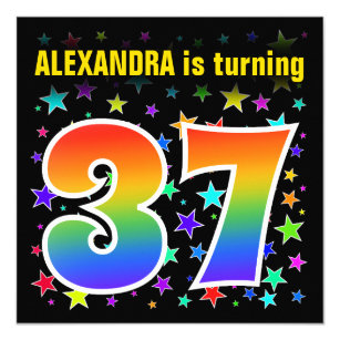 Alles Gute Zum Geburtstag Nummer 37 Grusskarte Fur Dreissig Sieben
