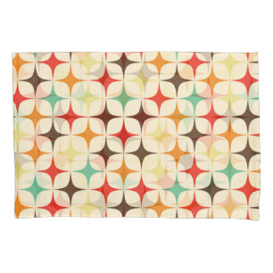 Farbige Sterne Retro Geometrisches Muster Kissenbezug