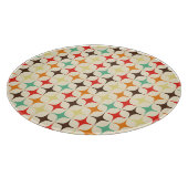 Farbige Sterne Retro Geometrisches Muster Schneidebrett (Ecke)
