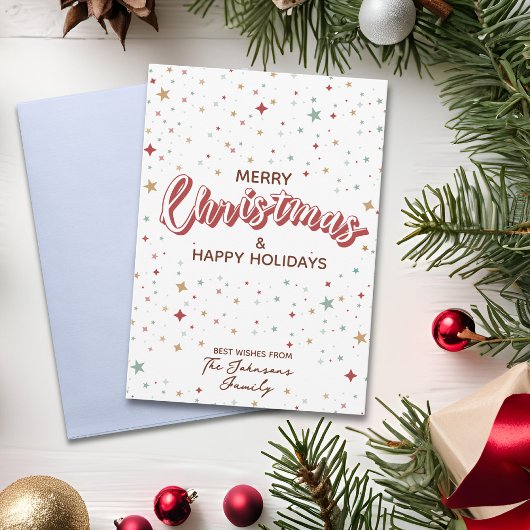 Farbige Sterne Rot und Weiß Einfache Weihnachten