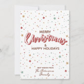 Farbige Sterne Rot und Weiß Einfache Weihnachten (Vorderseite)