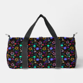 Farbige Sterne Schwarz  Duffle Bag (Vorderseite)